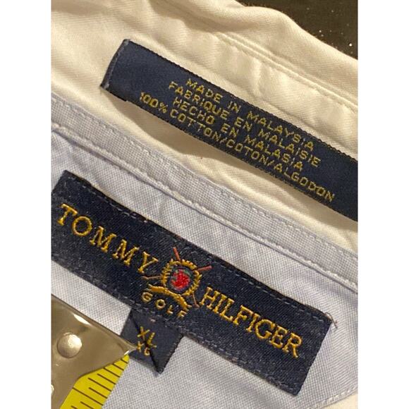 Tommy‎ Hilfiger Golf Shirt White Size XL XG Long Sleeves 100% Cotton - Picture 8 of 12